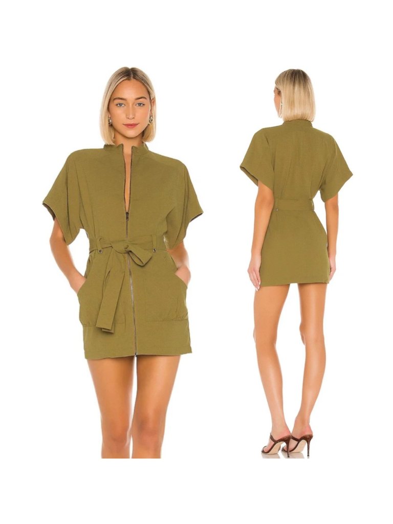 Lovers And Friends Kaine Mini Dress In Army Green